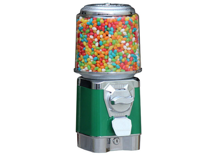 Round jelly belly gumball vending machine green 3.6kgs 46cm PC 6 coins for mall