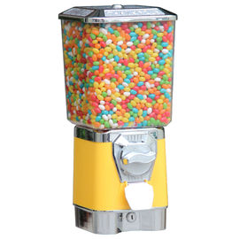 1-6 Pieces Coins Candy Gumball Vending Machine Yellow Coin Box 21*21*45CM