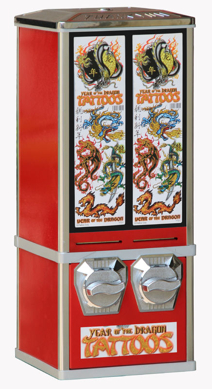 tattoo vending machine shop 64cm metal body red tatto vending machine for mall