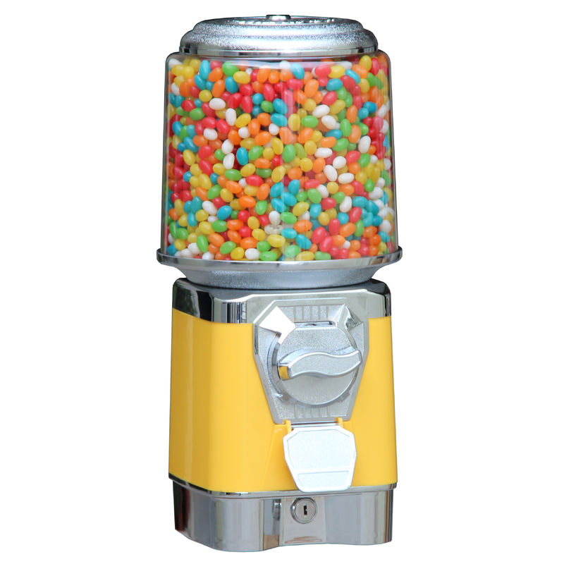 Round wizard gumball vending machine 3.6kgs 46cm yellow 6 coins for mall